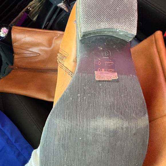 Steve Madden Tan Knee-High Riding Boots with Buckle Detail - Picture 6 of 6